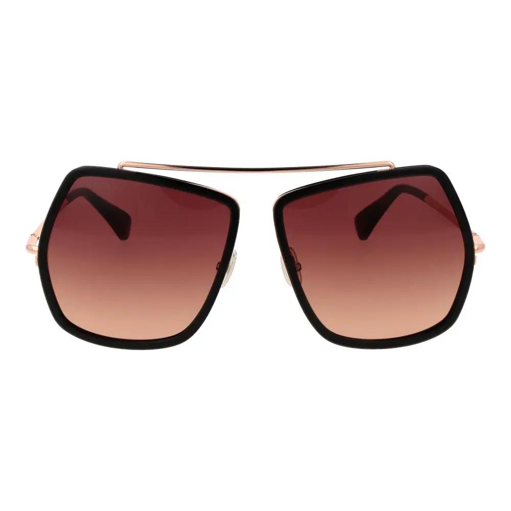 Lunettes de soleil Max Mara en métal marron