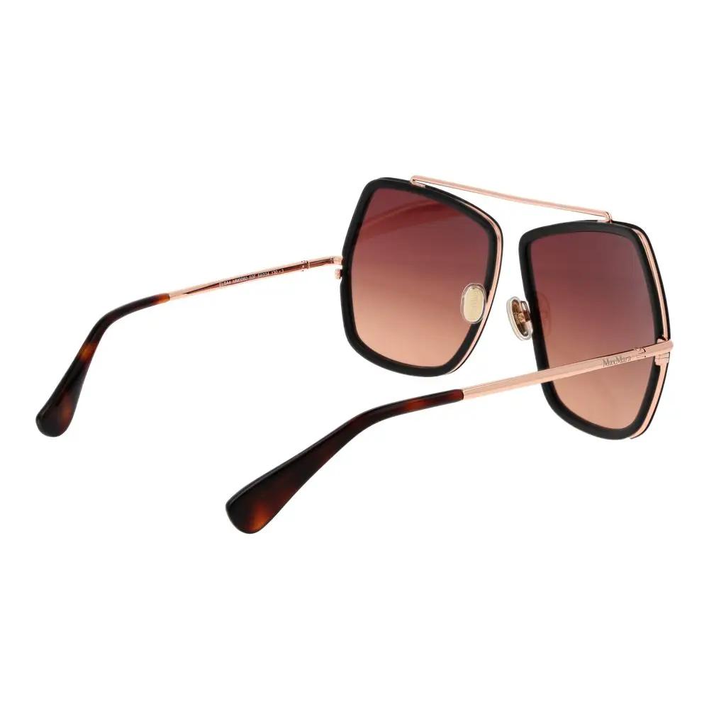 Lunettes de soleil Max Mara en métal marron