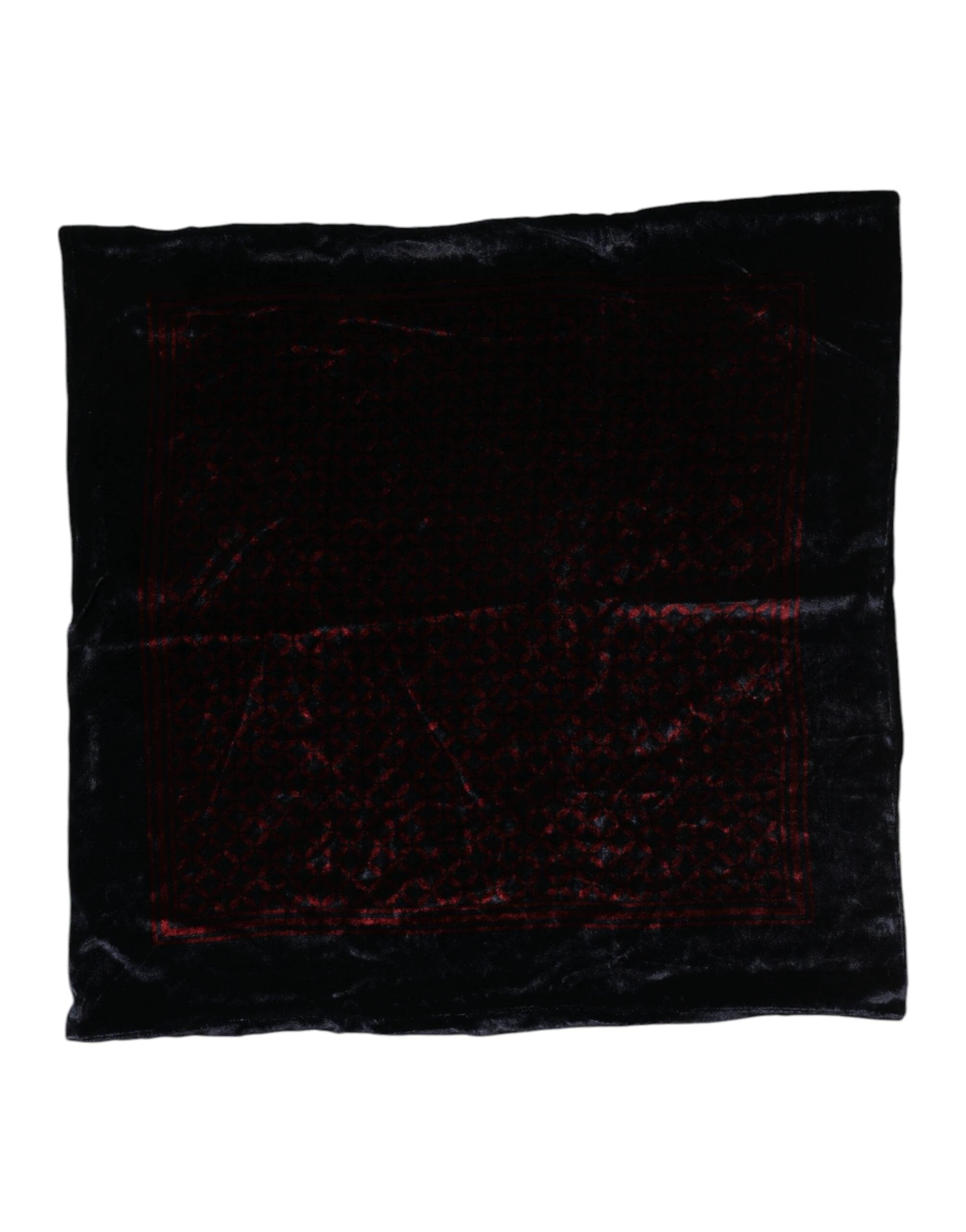 Dolce & Gabbana Black Red Viscose Square Men Foulard Scarf by Dolce & Gabbana