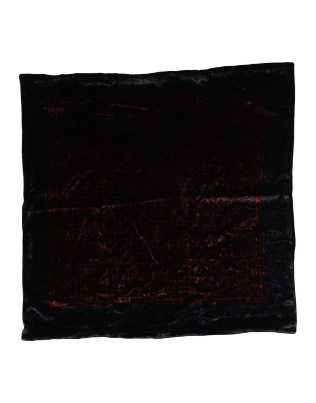 Dolce & Gabbana Black Red Viscose Square Men Foulard Scarf by Dolce & Gabbana