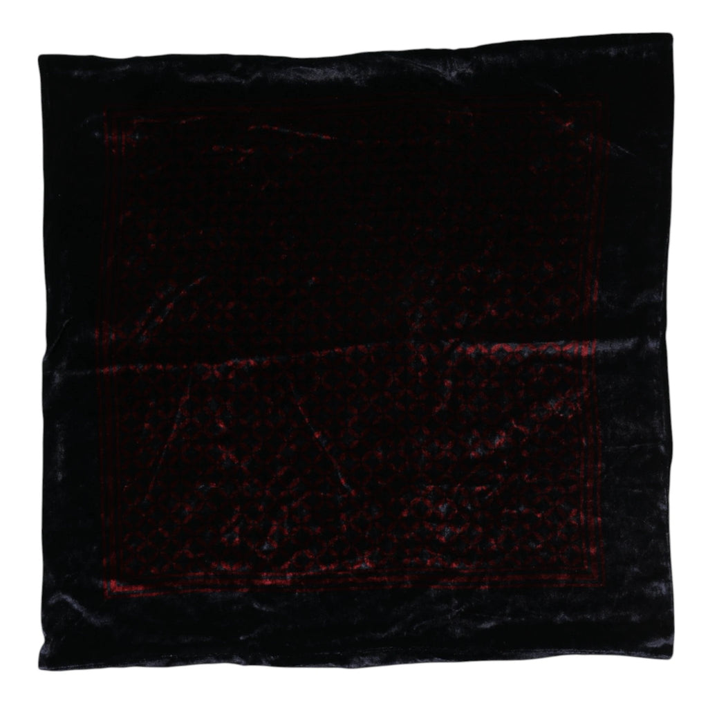 Dolce & Gabbana Black Red Viscose Square Men Foulard Scarf by Dolce & Gabbana