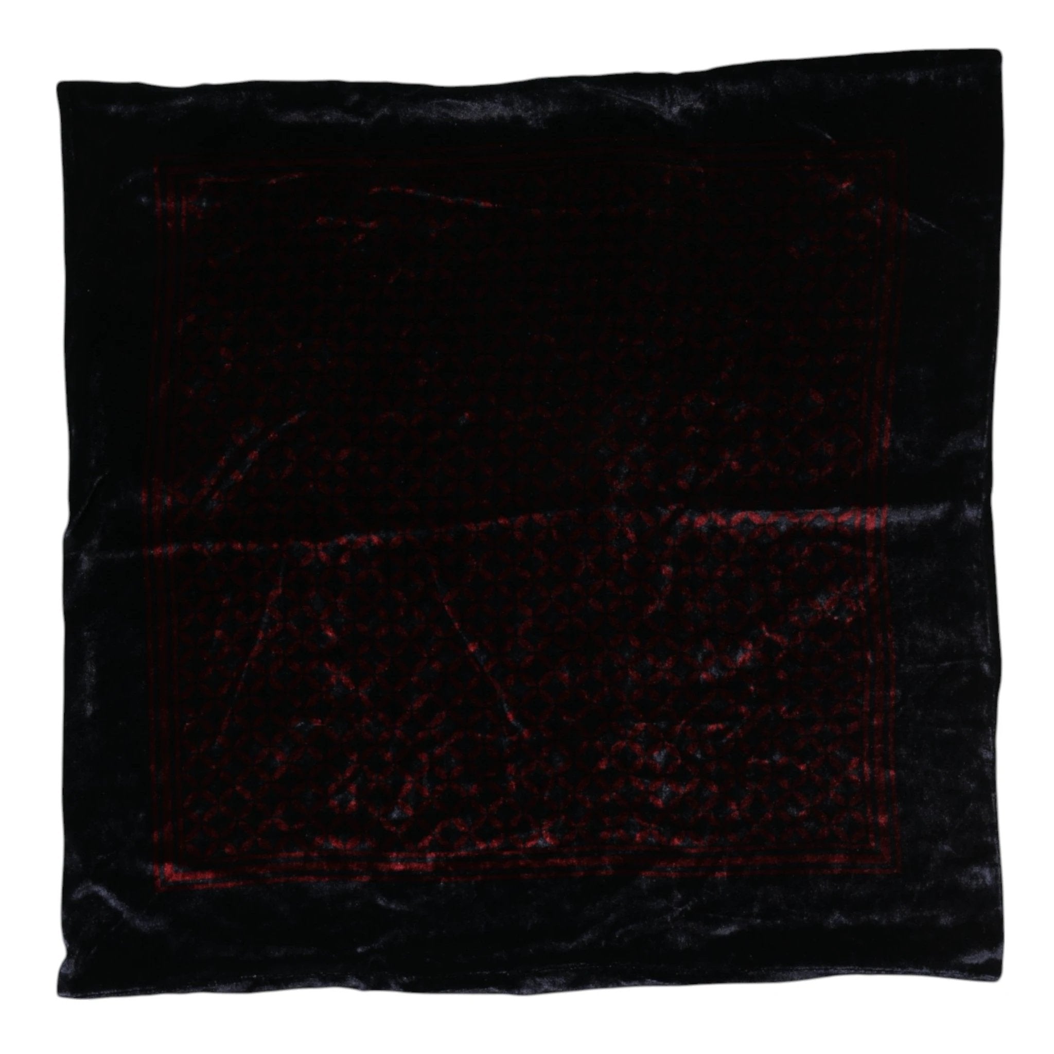 Dolce & Gabbana Black Red Viscose Square Men Foulard Scarf by Dolce & Gabbana