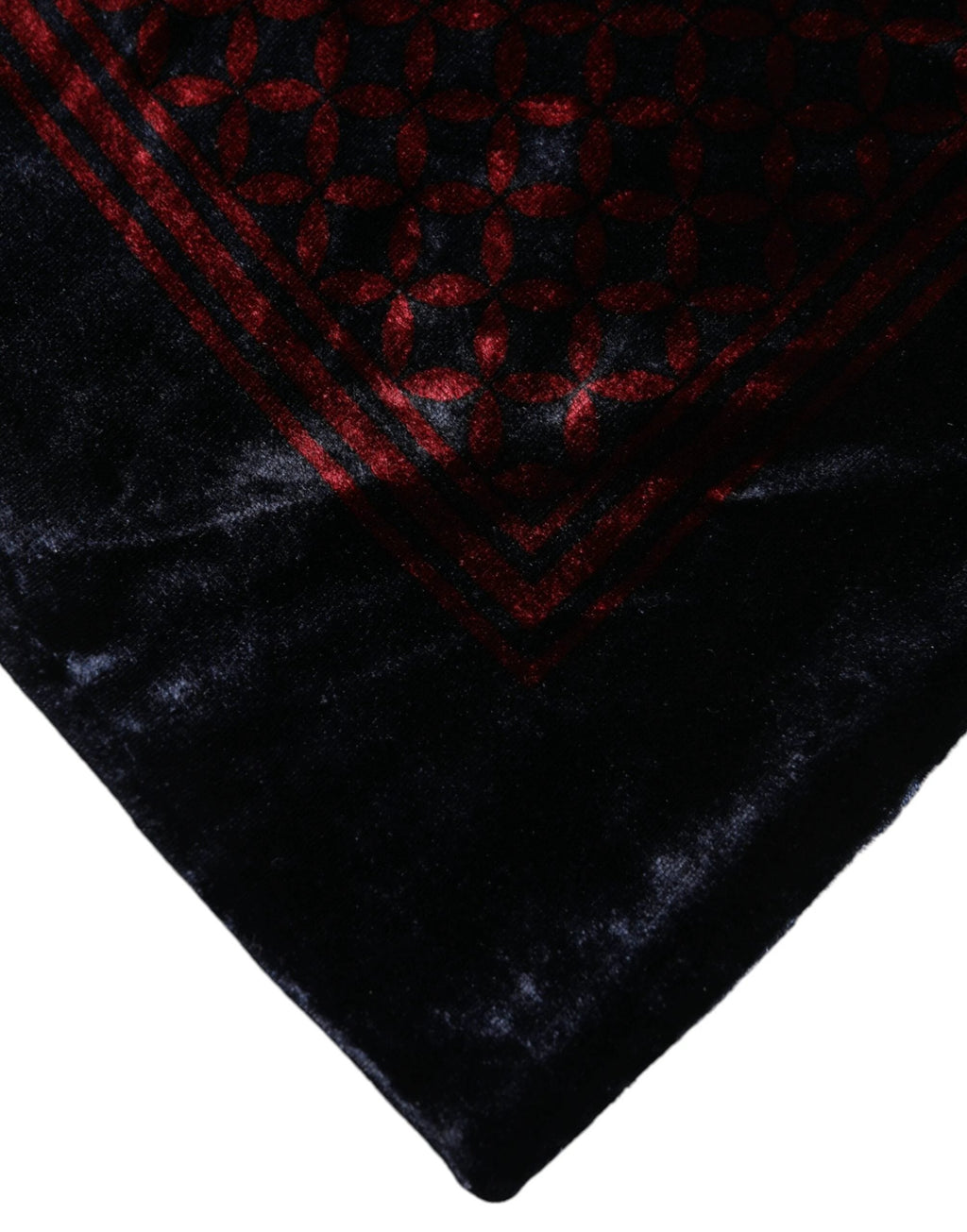 Dolce & Gabbana Black Red Viscose Square Men Foulard Scarf by Dolce & Gabbana
