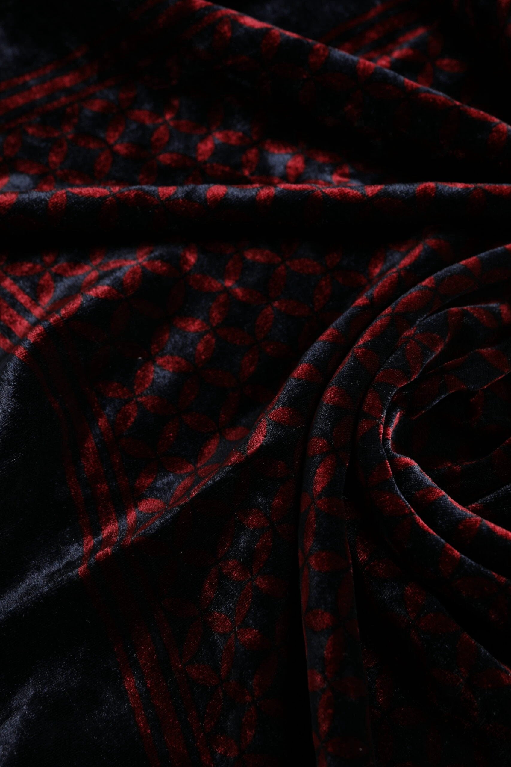 Dolce & Gabbana Black Red Viscose Square Men Foulard Scarf by Dolce & Gabbana