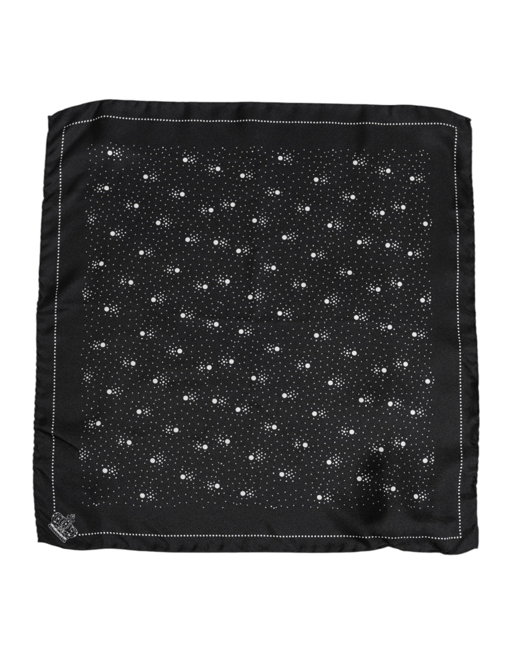 Dolce & Gabbana Black White Printed Square Men Foulard Scarf by Dolce & Gabbana