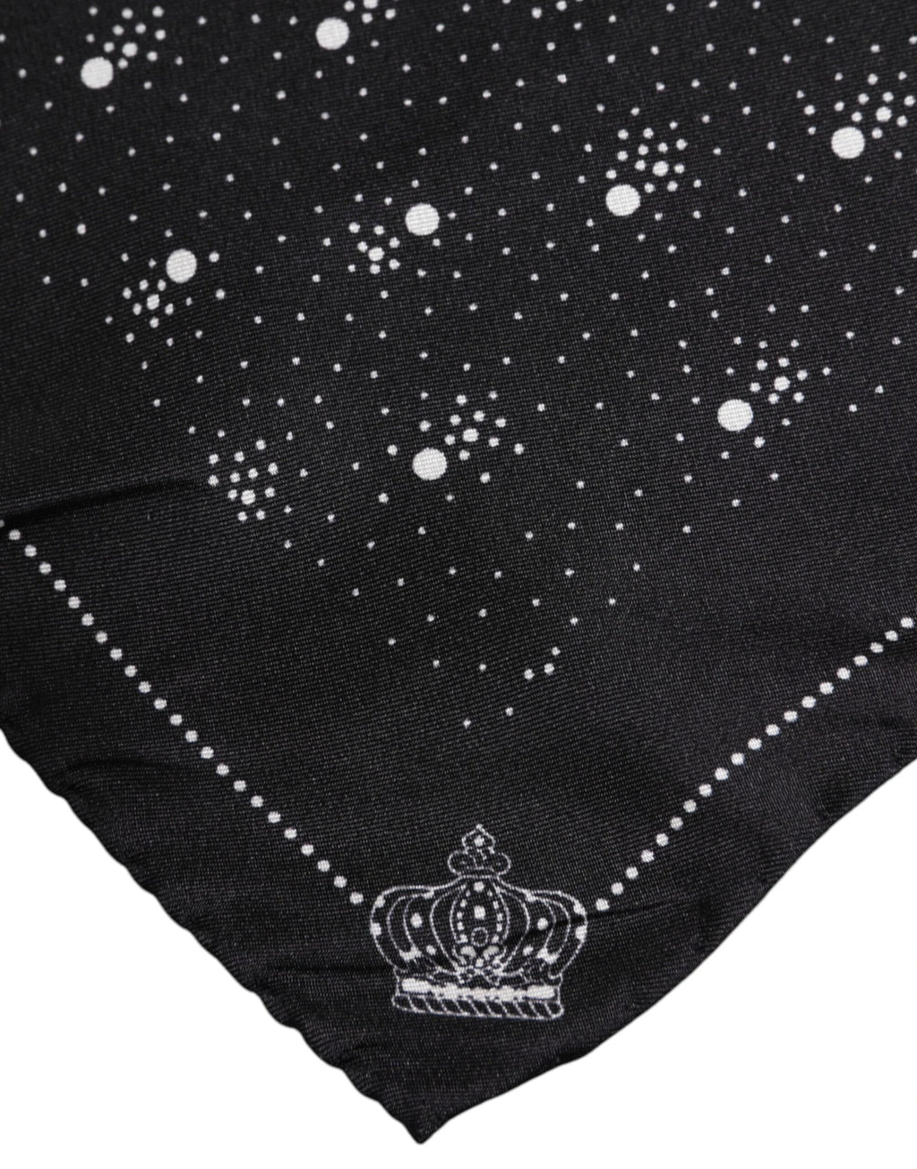 Dolce & Gabbana Black White Printed Square Men Foulard Scarf by Dolce & Gabbana