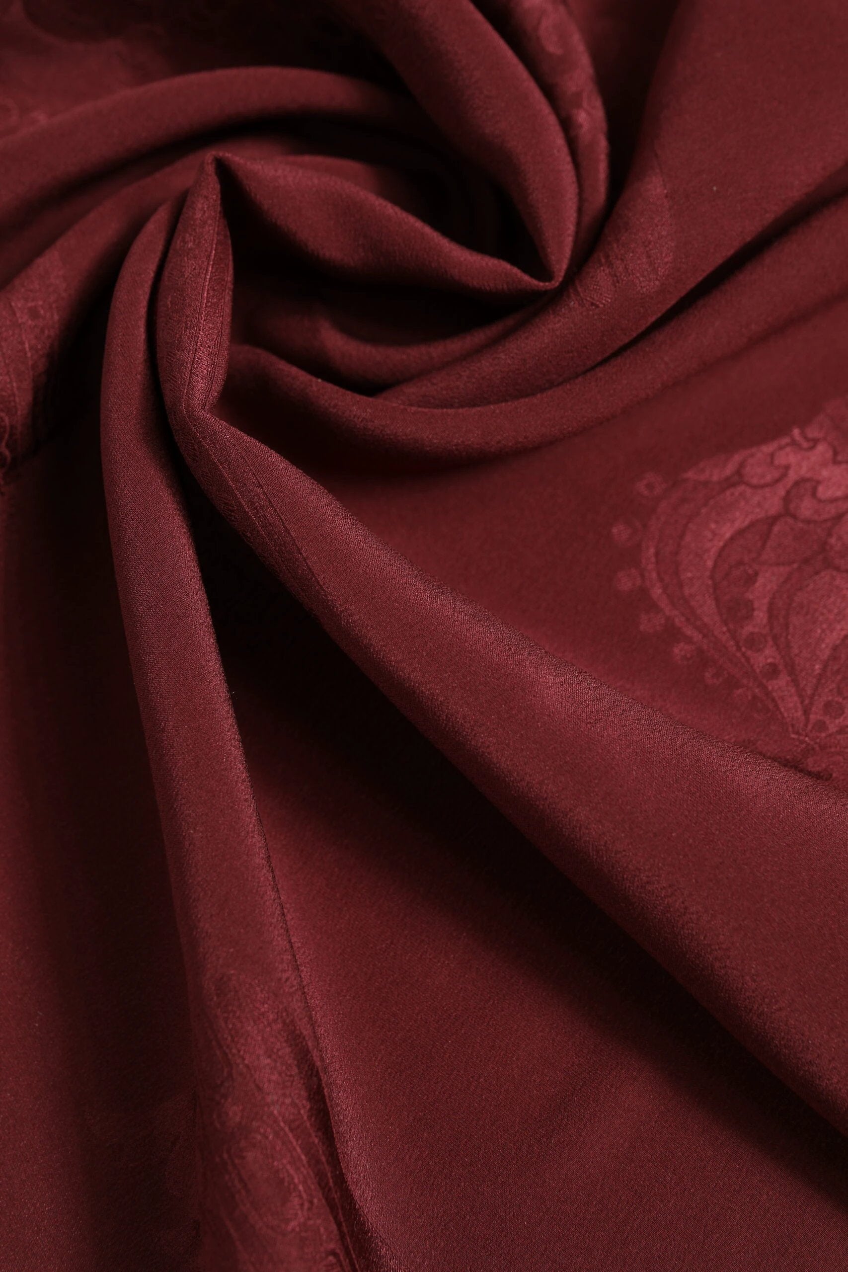 Dolce & Gabbana Maroon Silk Crown Square Men Foulard Scarf by Dolce & Gabbana