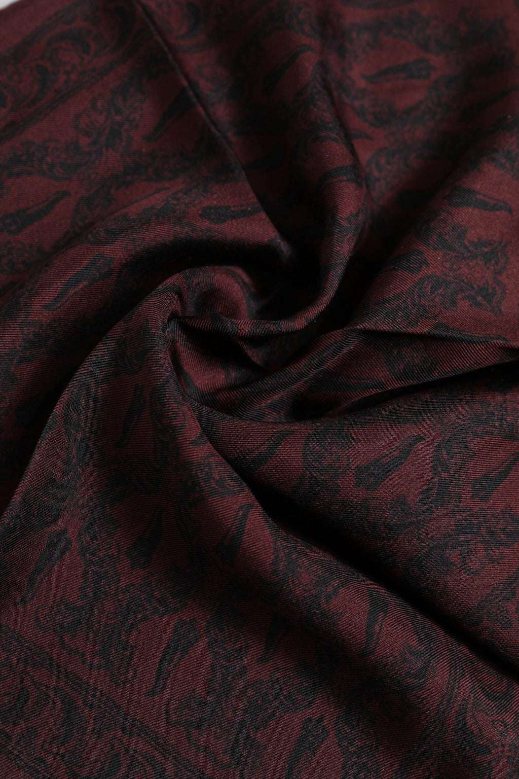 Dolce & Gabbana Maroon Black Printed Square Men Foulard Scarf by Dolce & Gabbana