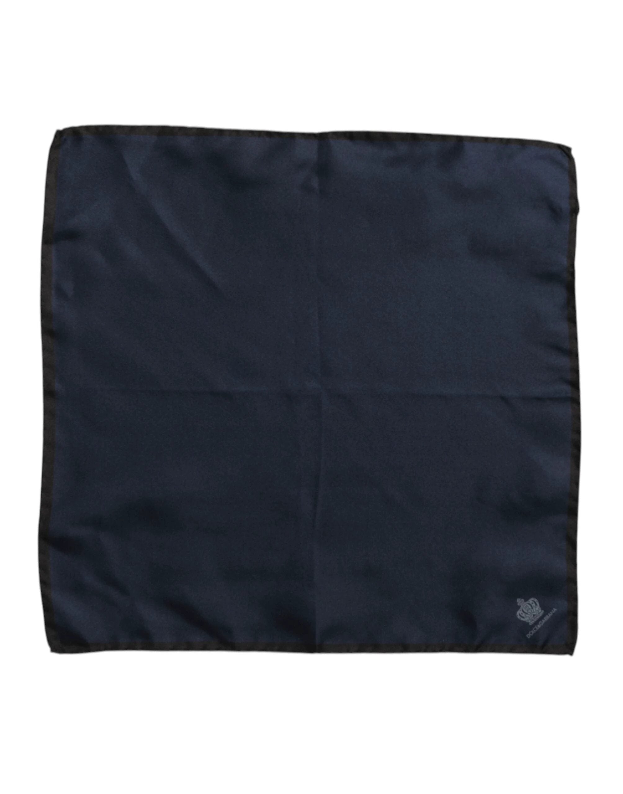 Dolce & Gabbana Blue DG Crown Silk Square Men Foulard Scarf by Dolce & Gabbana