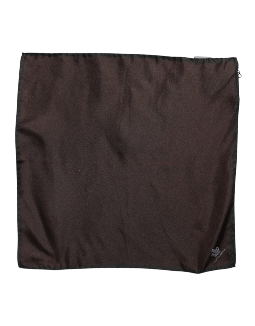 Dolce & Gabbana Brown DG Crown Silk Square Men Foulard Scarf by Dolce & Gabbana