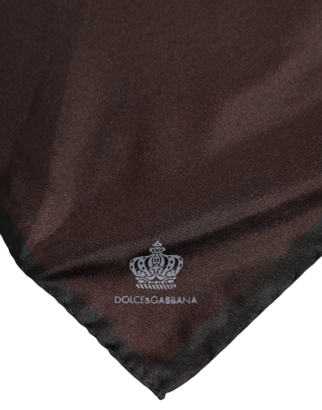 Dolce & Gabbana Brown DG Crown Silk Square Men Foulard Scarf by Dolce & Gabbana
