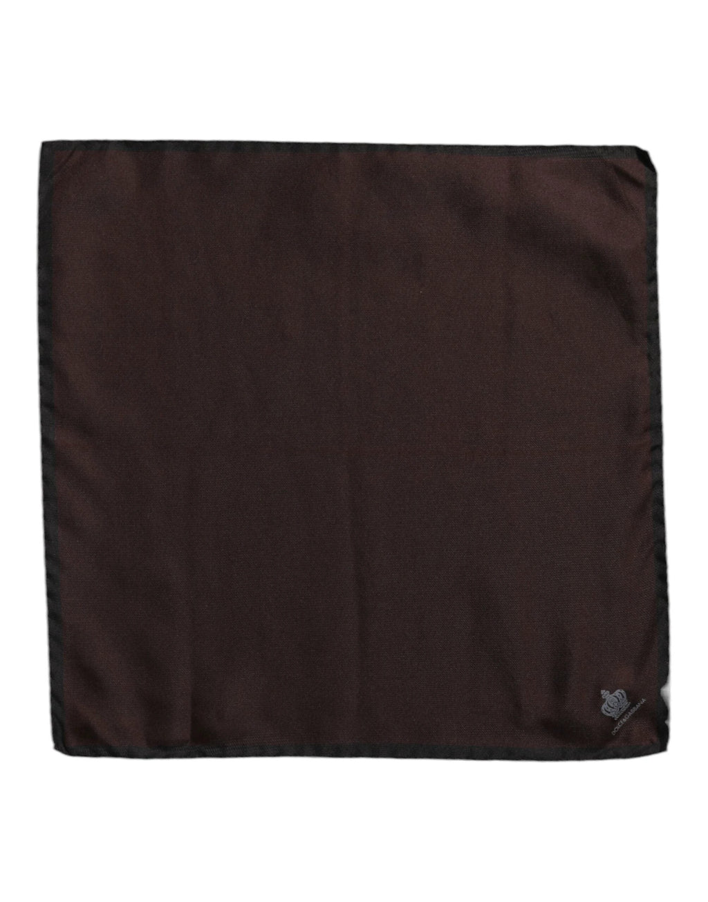 Dolce & Gabbana Brown DG Crown Silk Square Men Foulard Scarf by Dolce & Gabbana