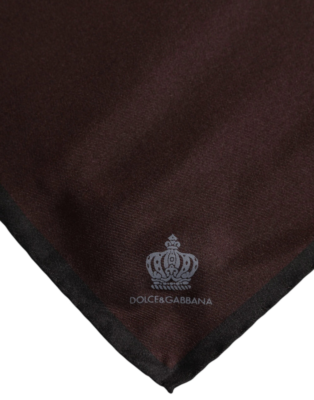 Dolce & Gabbana Brown DG Crown Silk Square Men Foulard Scarf by Dolce & Gabbana