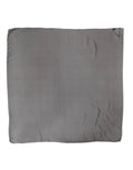 Dolce & Gabbana Gray Black Silk Square Women Foulard Scarf by Dolce & Gabbana