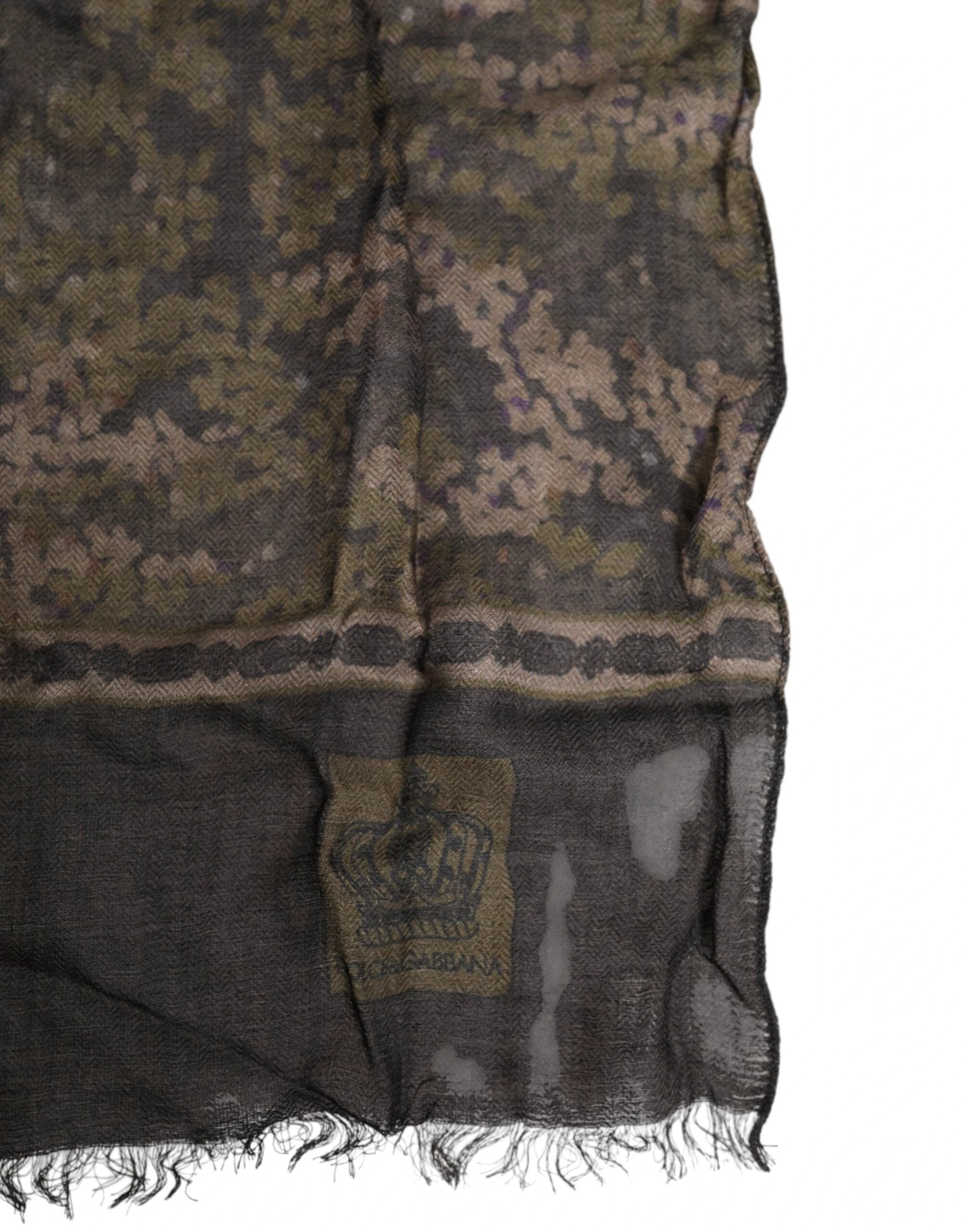 Dolce & Gabbana Camouflage Neck Warmer Wrap Foulard Scarf by Dolce & Gabbana