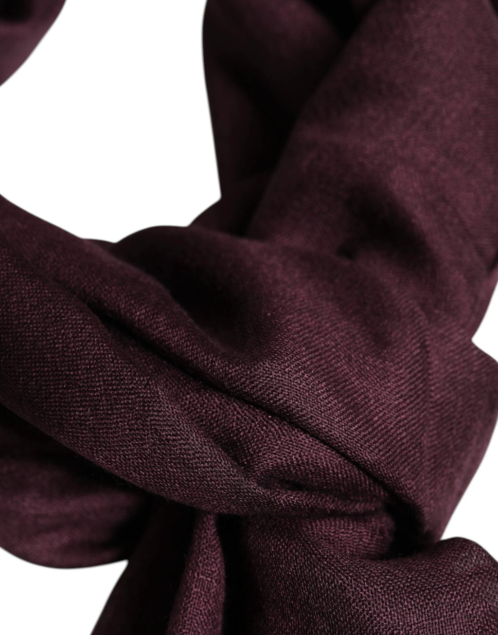 Dolce & Gabbana Maroon Cashmere Neck Warmer Wrap Shawl Scarf by Dolce & Gabbana