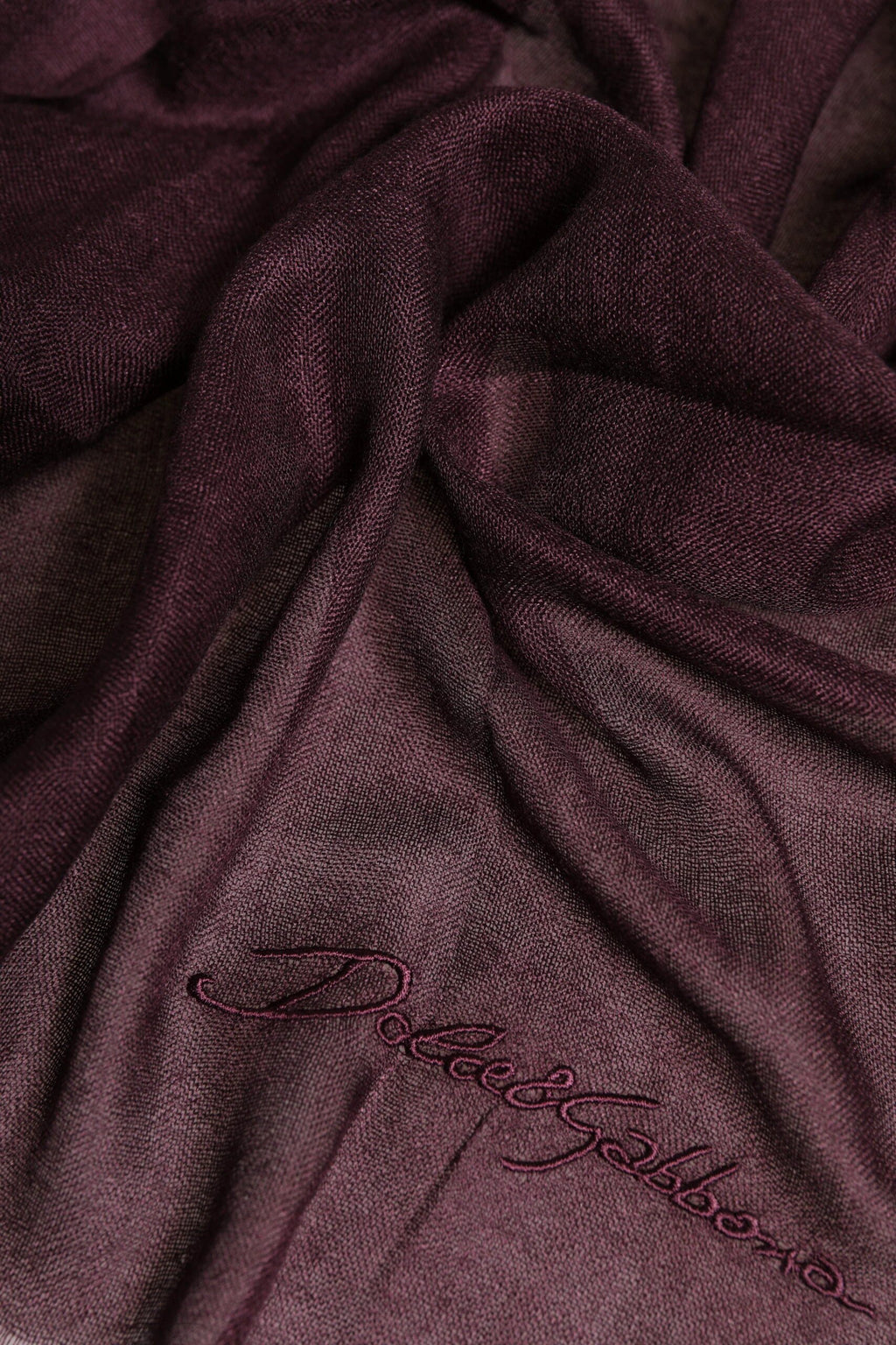 Dolce & Gabbana Maroon Cashmere Neck Warmer Wrap Shawl Scarf by Dolce & Gabbana