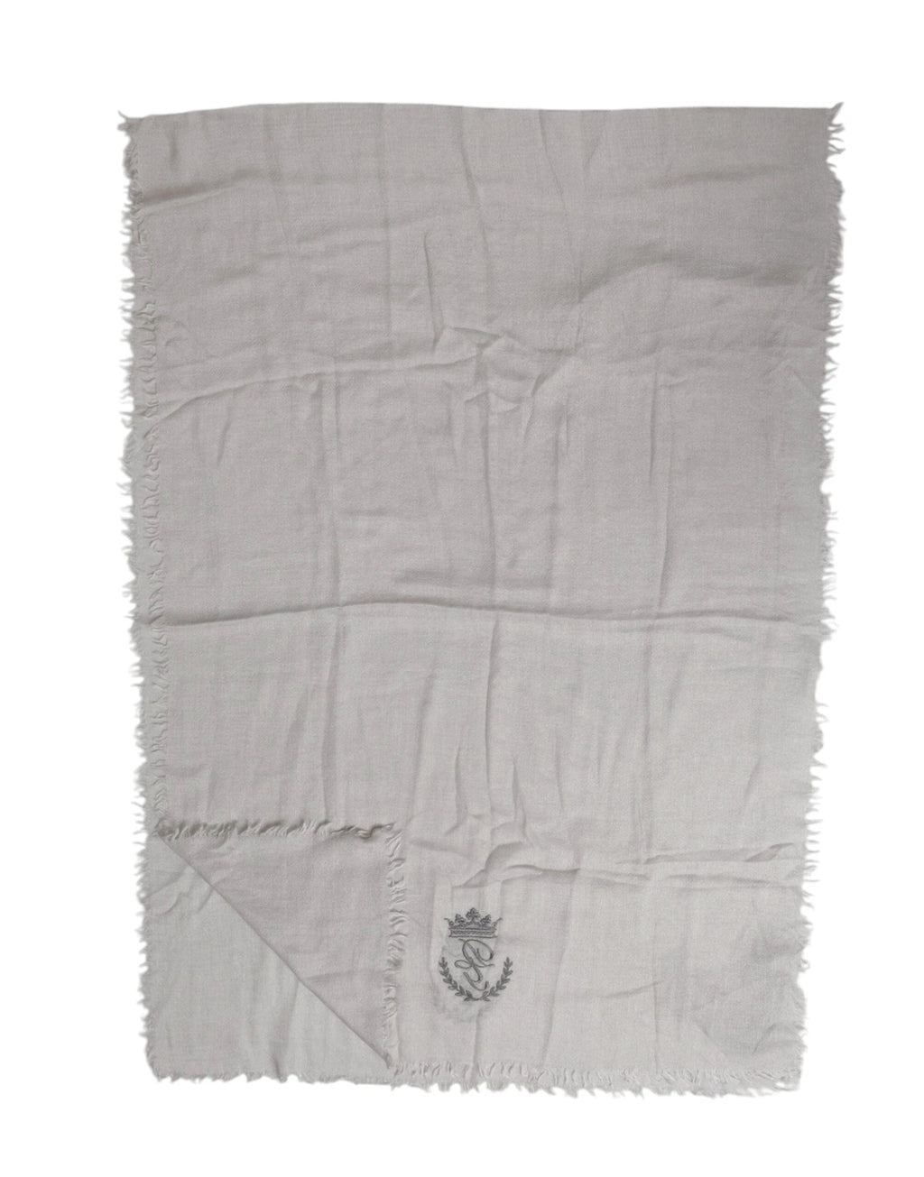 Dolce & Gabbana Gray DG Crown Neck Warmer Wrap Shawl Scarf by Dolce & Gabbana