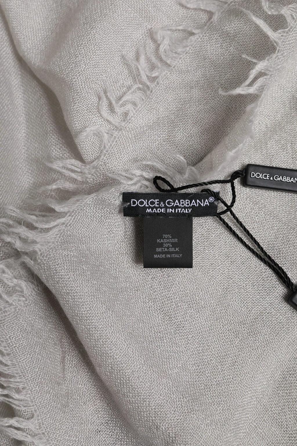 Dolce & Gabbana Gray DG Crown Neck Warmer Wrap Shawl Scarf by Dolce & Gabbana