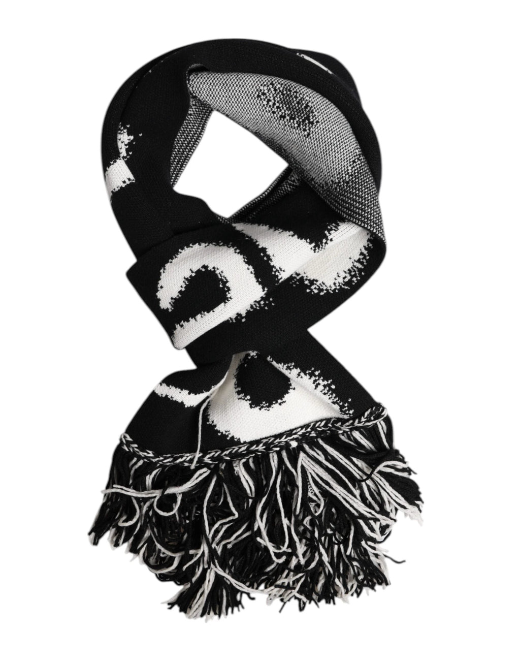Dolce & Gabbana Black Logo Neck Warmer Wrap Men Shawl Scarf by Dolce & Gabbana