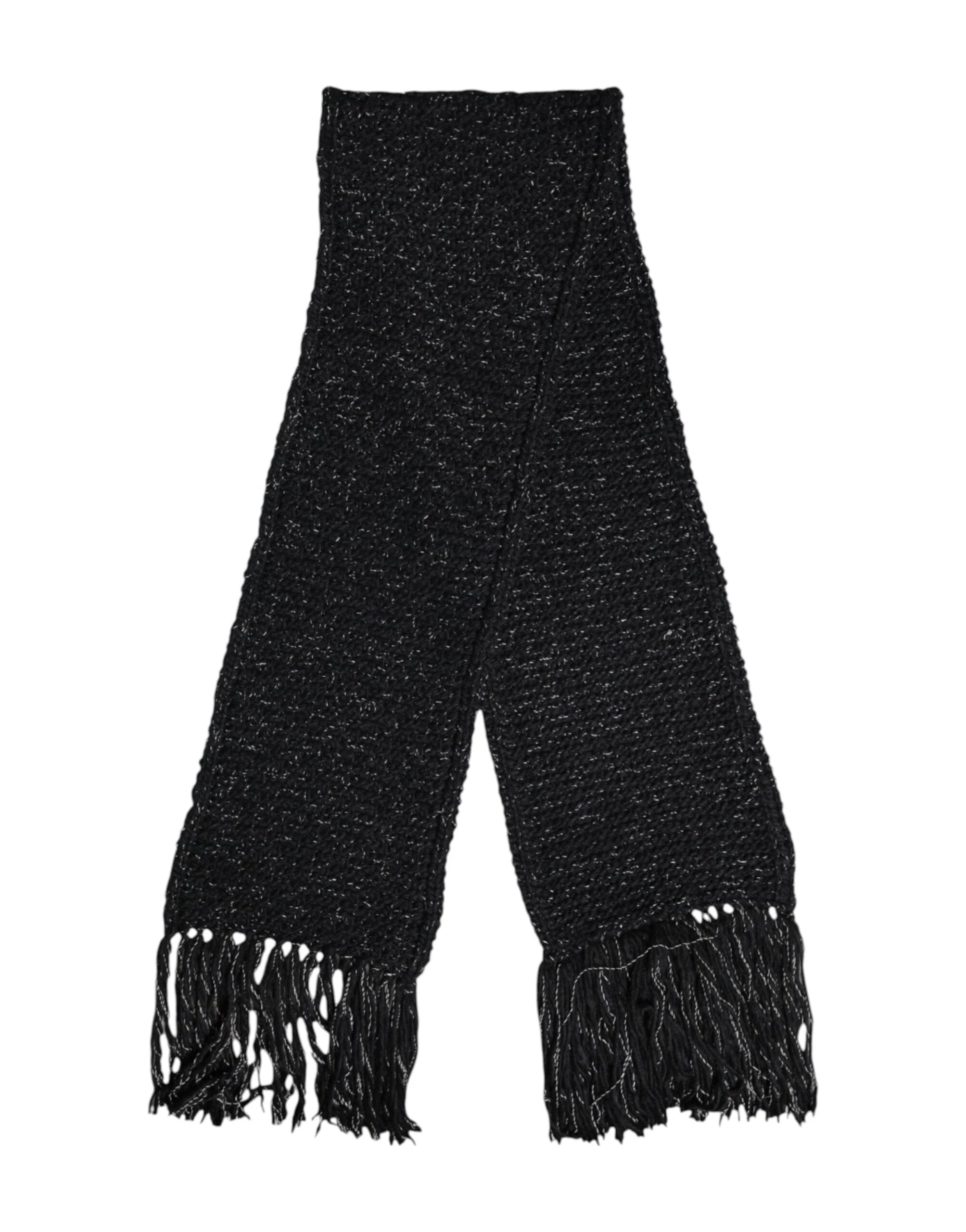 Dolce & Gabbana Black Cashmere Neck Warmer Wrap Shawl Scarf by Dolce & Gabbana