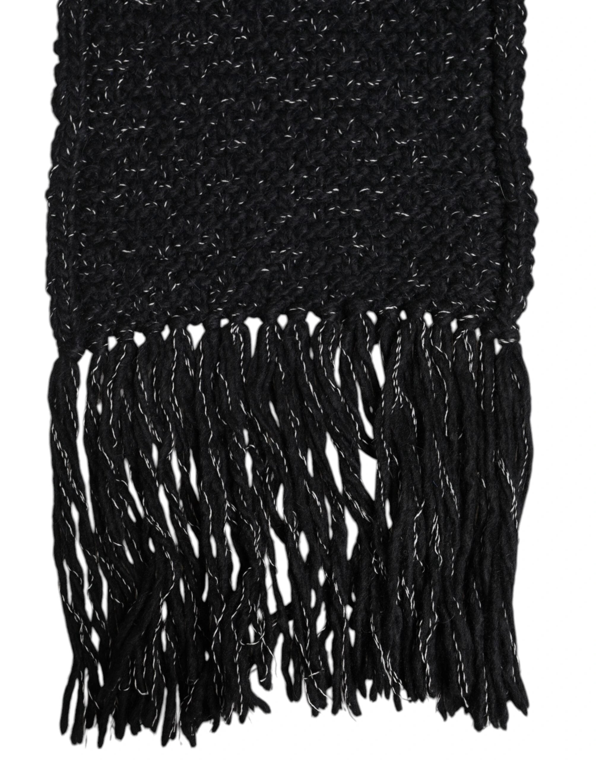 Dolce & Gabbana Black Cashmere Neck Warmer Wrap Shawl Scarf by Dolce & Gabbana
