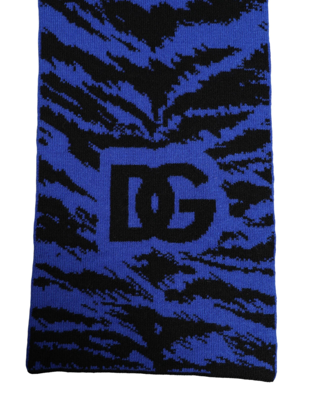 Dolce & Gabbana Blue Black Logo Neck Warmer Wrap Shawl Scarf by Dolce & Gabbana