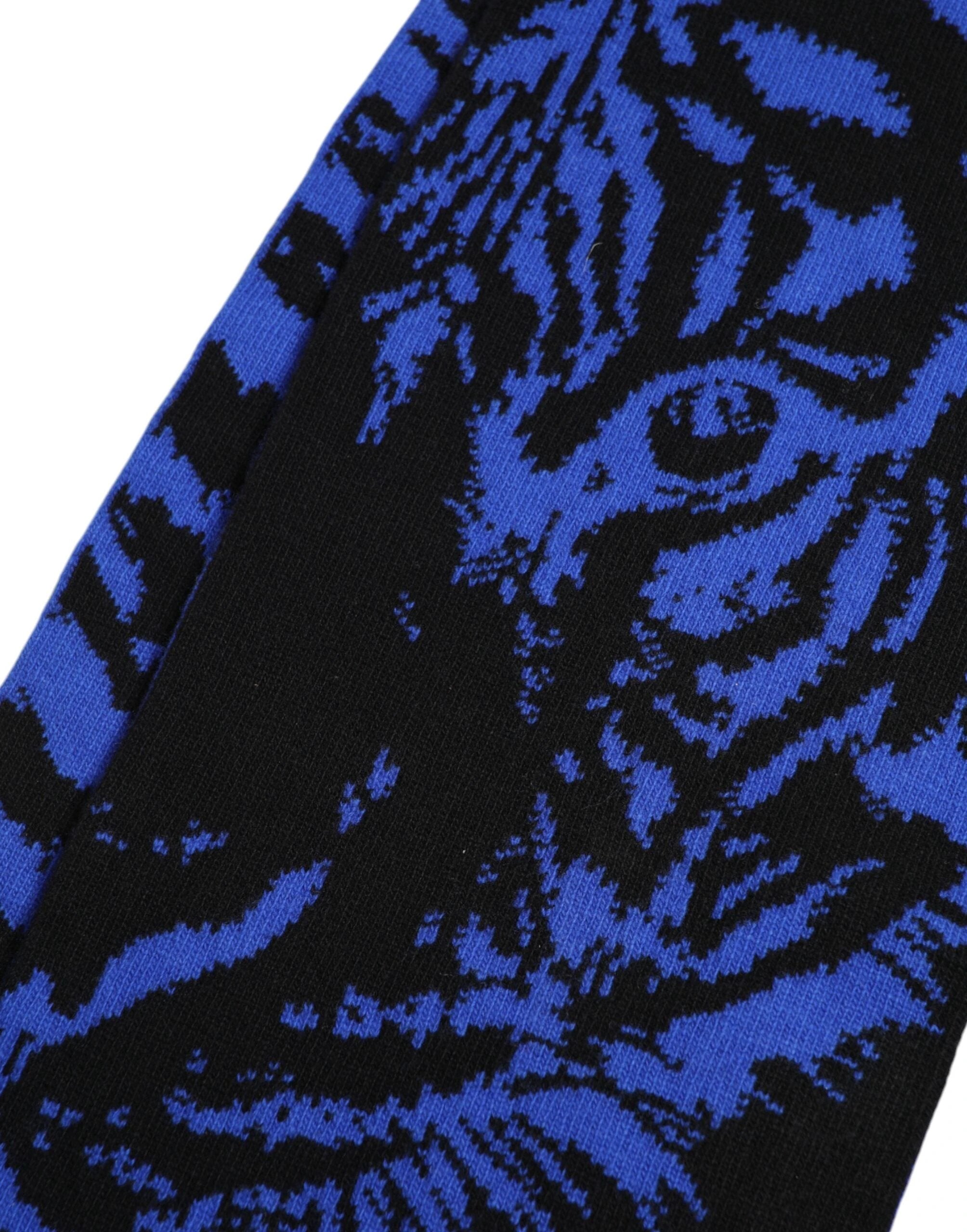 Dolce & Gabbana Blue Black Logo Neck Warmer Wrap Shawl Scarf by Dolce & Gabbana