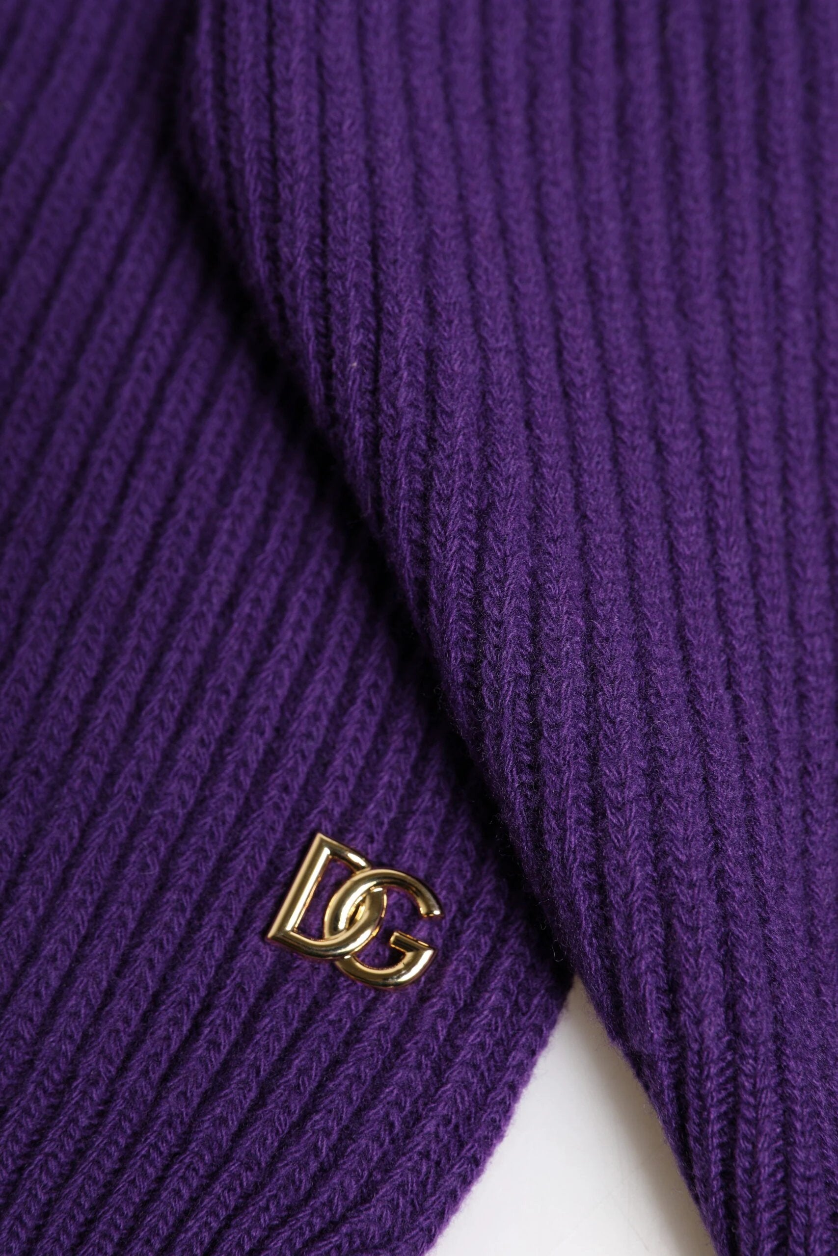 Dolce & Gabbana Purple DG Logo Neck Warmer Wrap Shawl Scarf by Dolce & Gabbana
