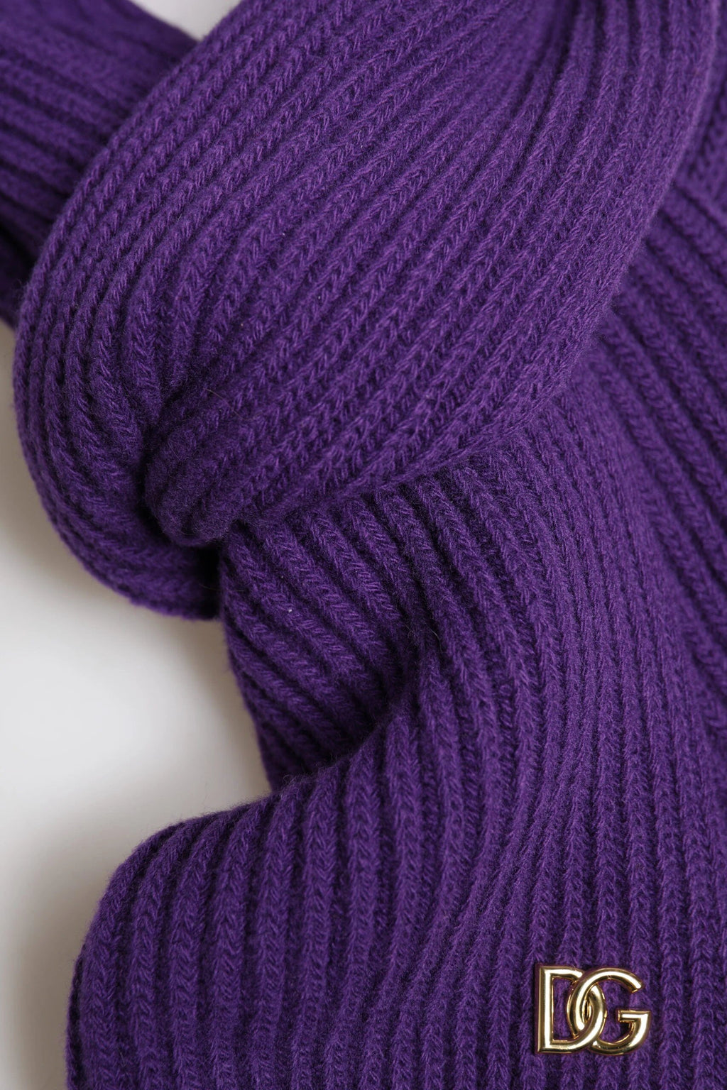Dolce & Gabbana Purple DG Logo Neck Warmer Wrap Shawl Scarf by Dolce & Gabbana
