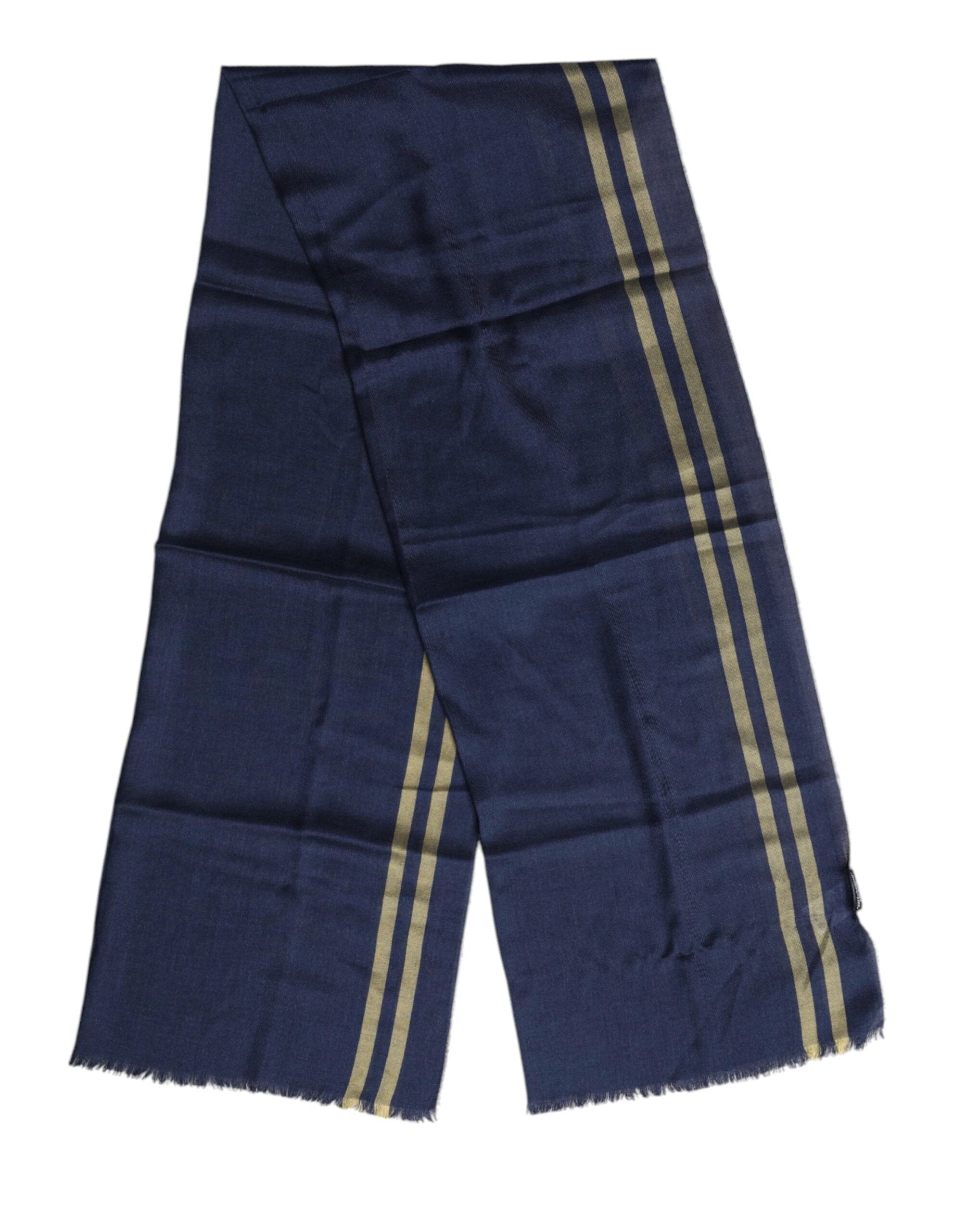 Dolce & Gabbana Blue Cashmere Neck Warmer Wrap Shawl Scarf by Dolce & Gabbana
