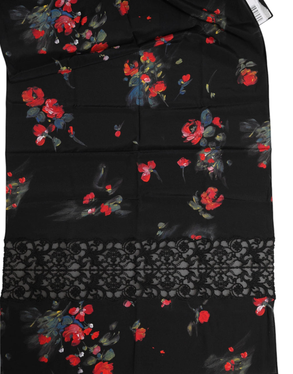 Dolce & Gabbana Black Floral Print Neck Warmer Wrap Scarf by Dolce & Gabbana