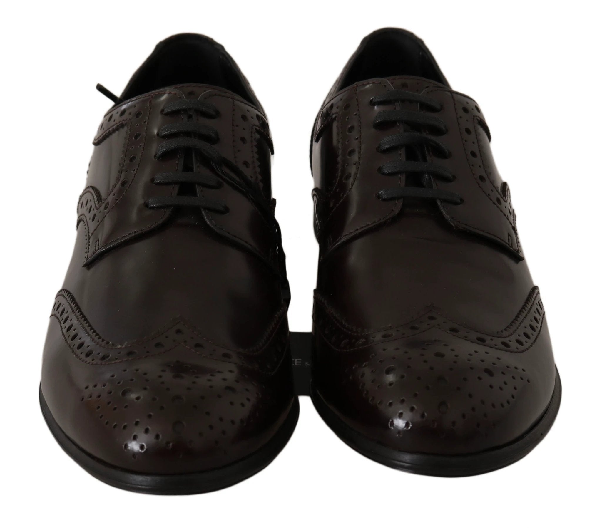 Dolce & Gabbana Brown Leather Broques Oxford Wingtip Shoes by Dolce & Gabbana