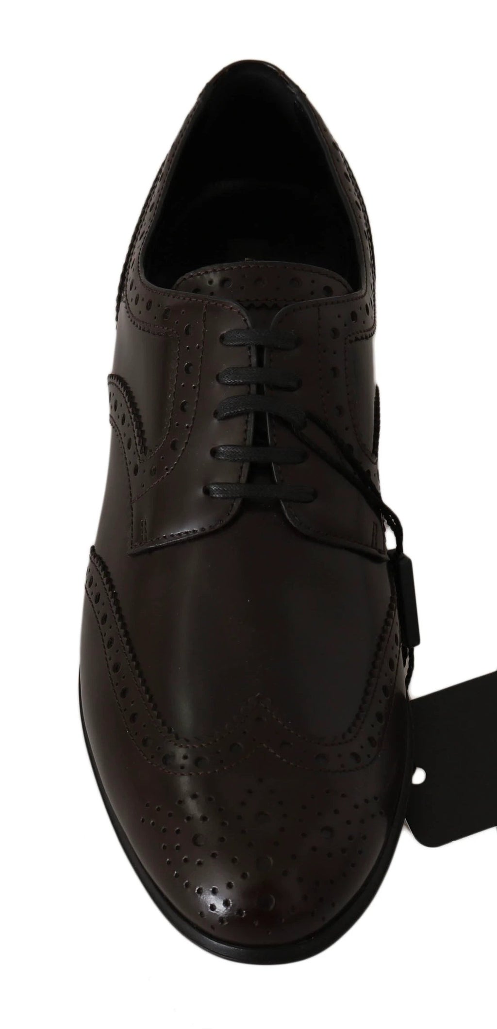 Dolce & Gabbana Brown Leather Broques Oxford Wingtip Shoes by Dolce & Gabbana