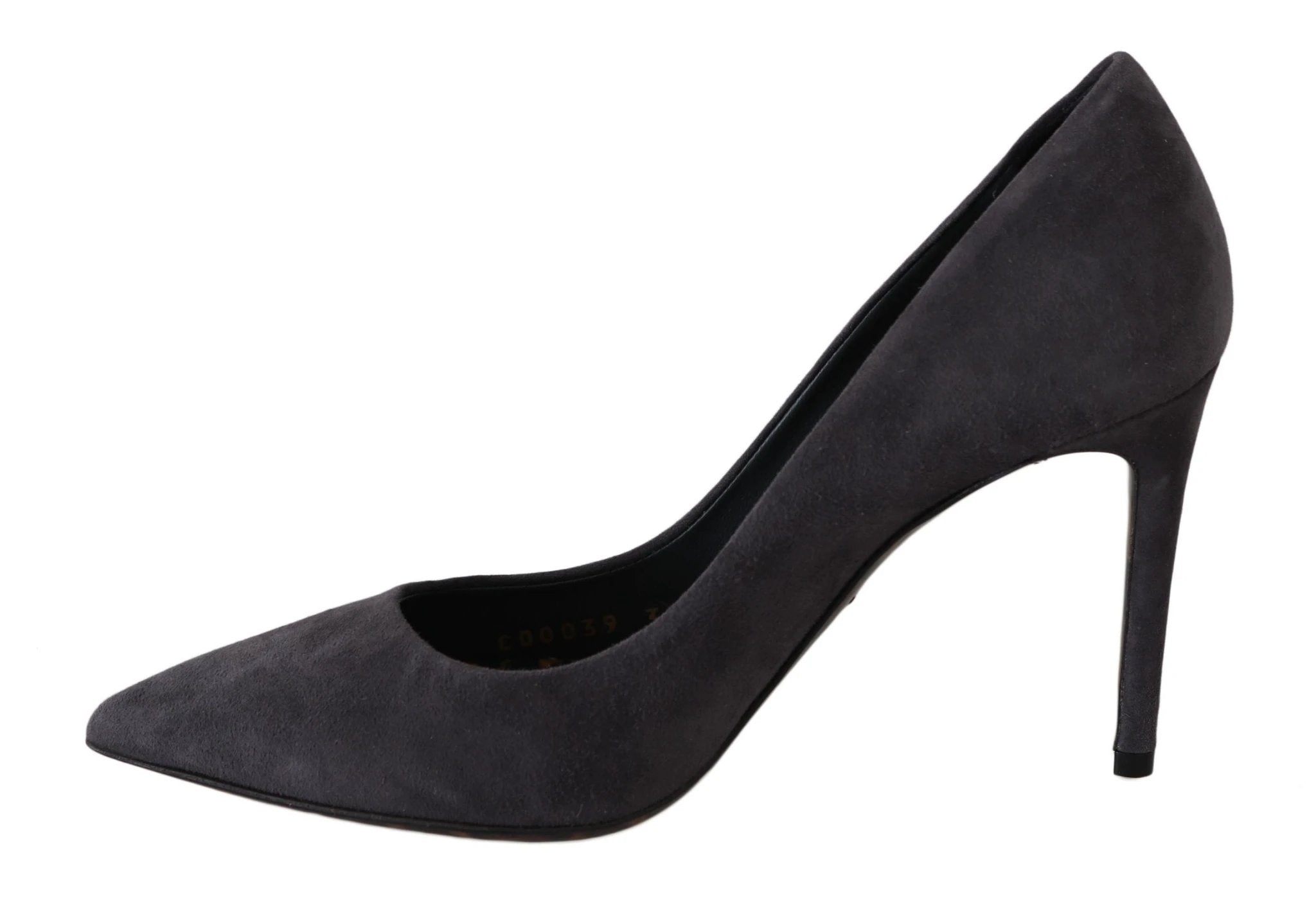 Dolce & Gabbana Gray Suede Leather Stiletto Shoes Heels by Dolce & Gabbana