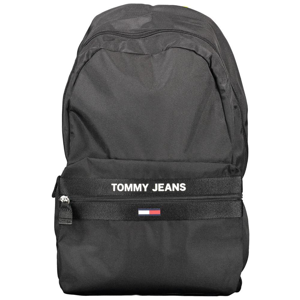 Tommy Hilfiger Black Recycled Polyester Men Backpack by Tommy Hilfiger