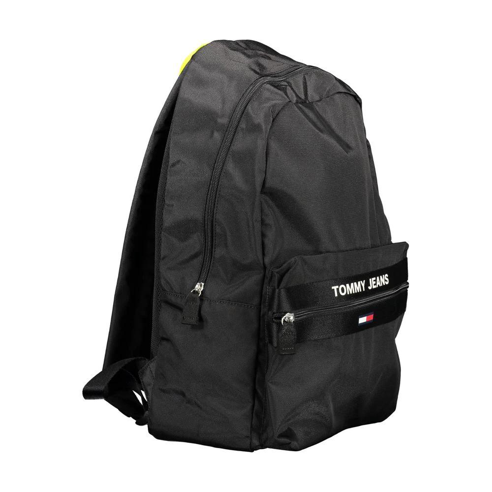Tommy Hilfiger Black Recycled Polyester Men Backpack by Tommy Hilfiger