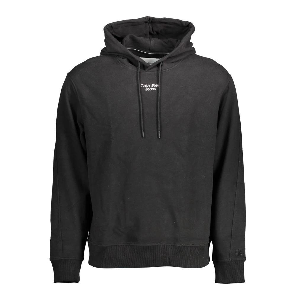 Calvin Klein Black Cotton Men Sweatshirt by Calvin Klein