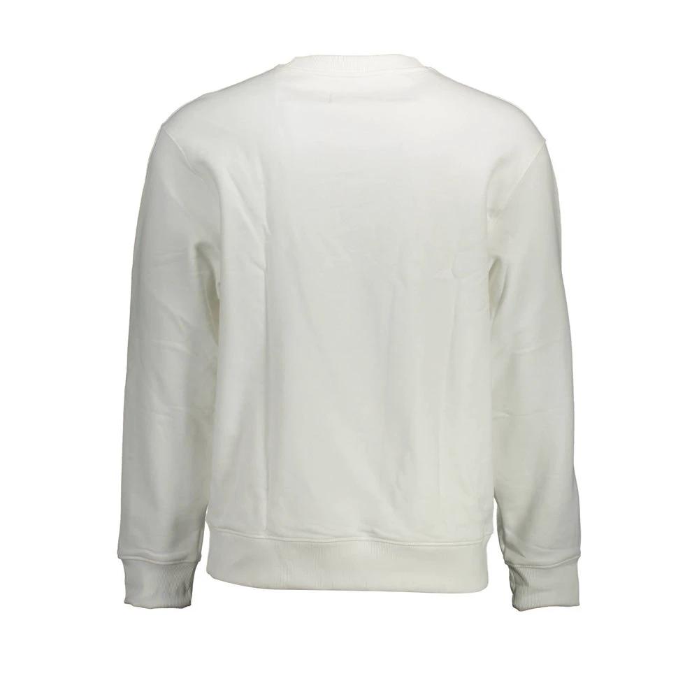 Calvin Klein White Cotton Men Sweatshirt by Calvin Klein