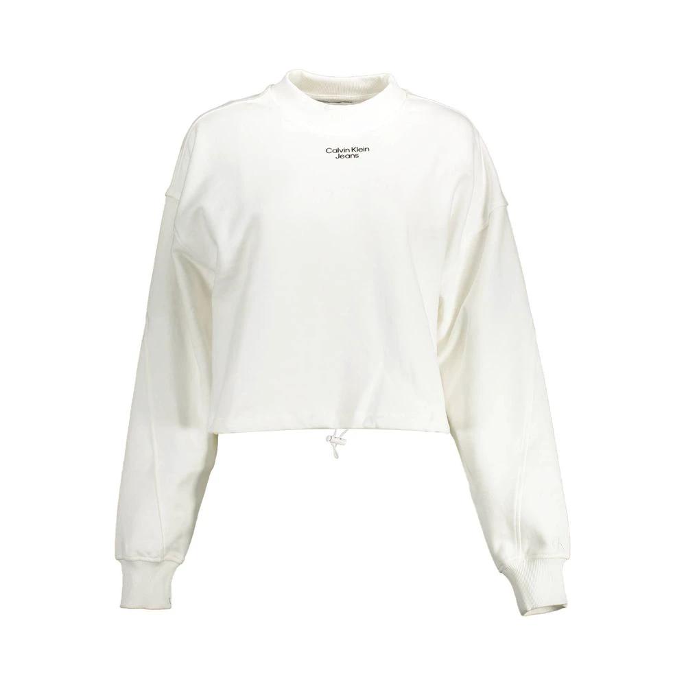 Calvin Klein Bianco Cotton Woman Sweatshirt by Calvin Klein