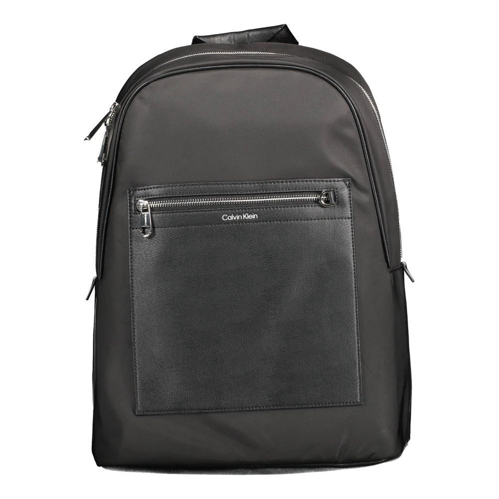 Calvin Klein Black Polyester Men Backpack by Calvin Klein