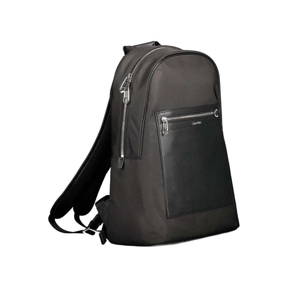 Calvin Klein Black Polyester Men Backpack by Calvin Klein