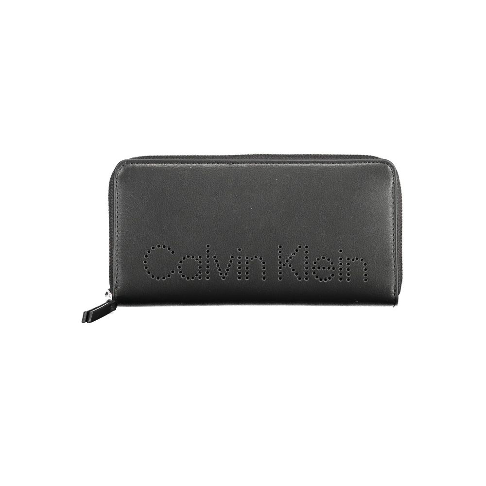 Portefeuille femme Calvin Klein en polyuréthane noir