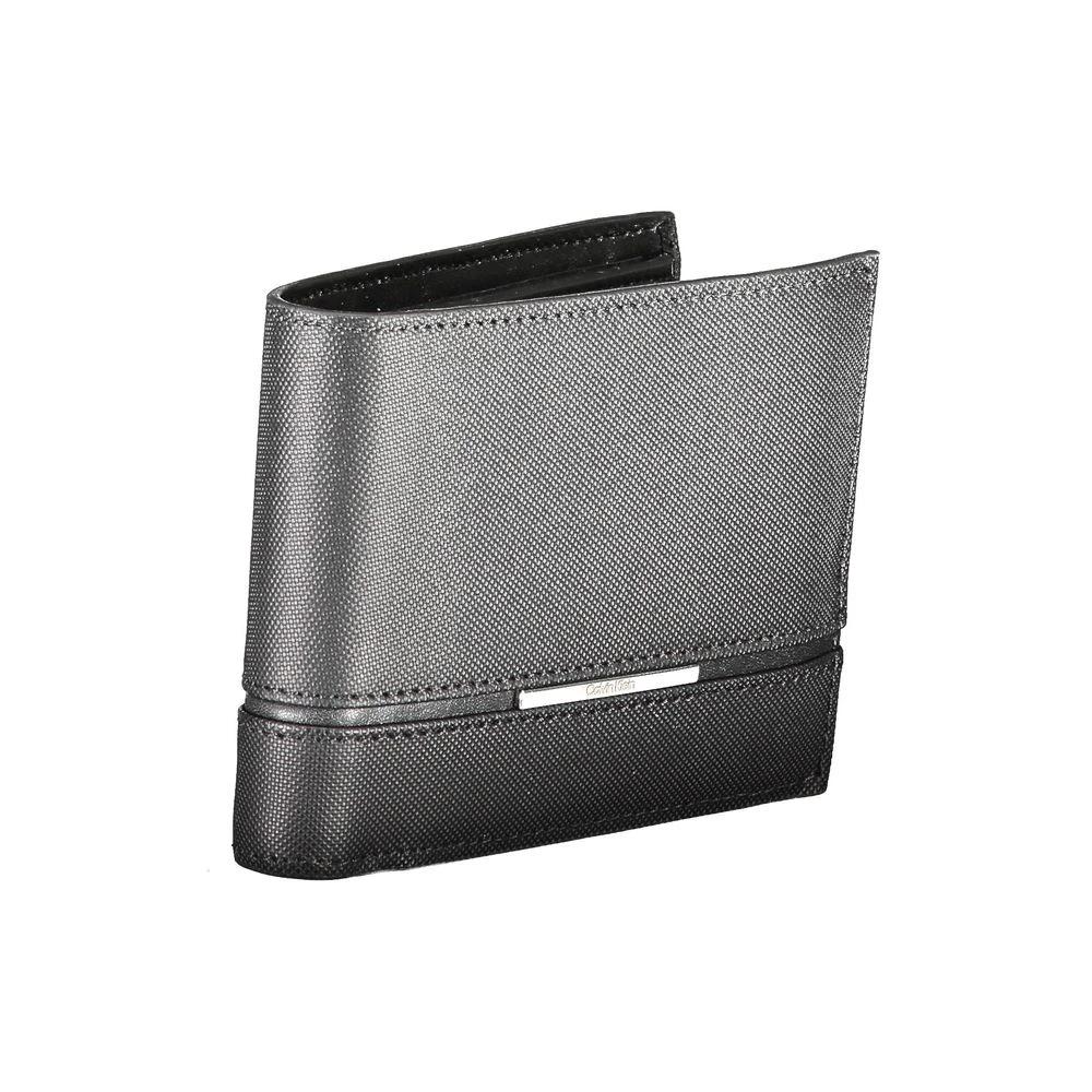 Portefeuille homme en cuir noir Calvin Klein