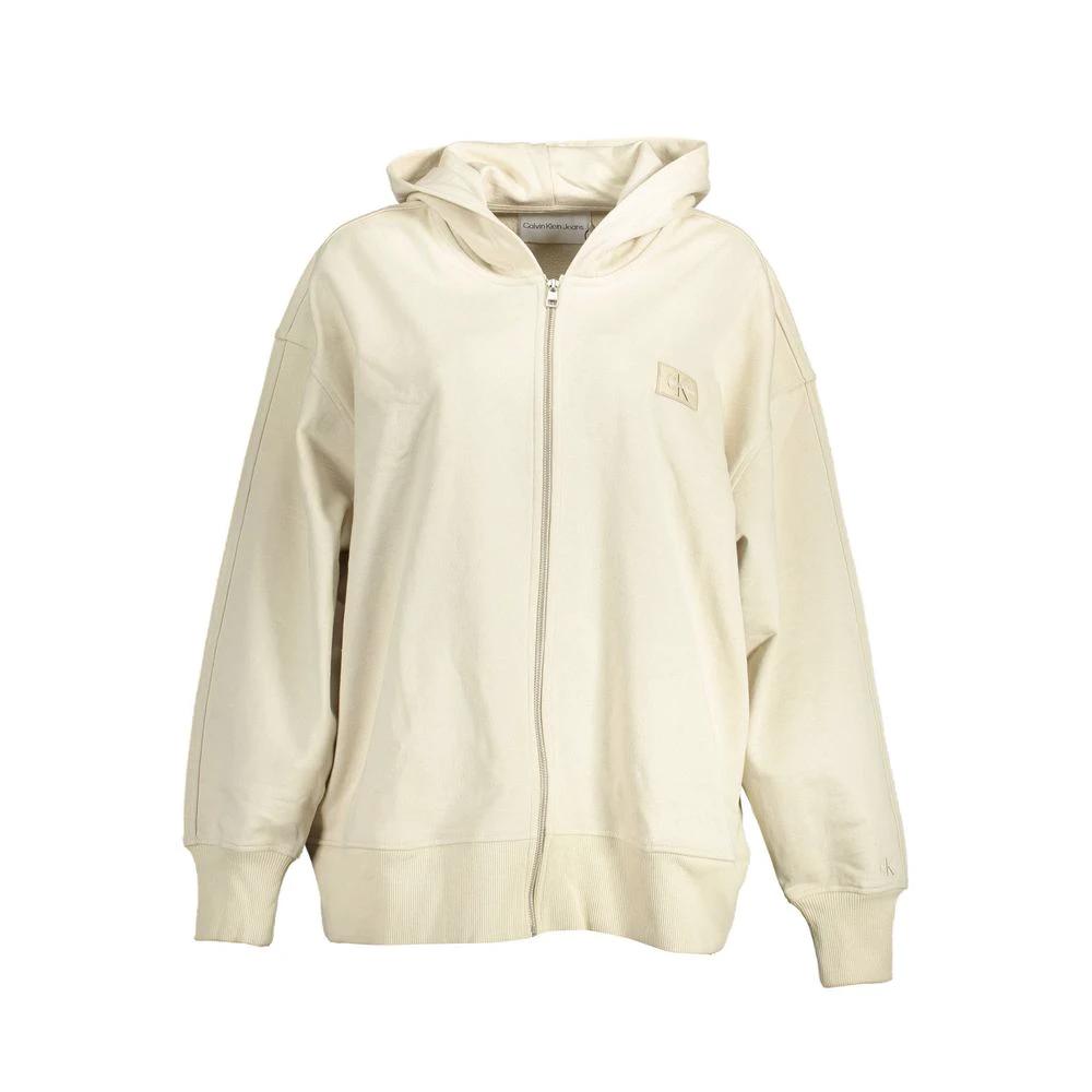 Calvin Klein Beige Cotton Women Sweatshirt Calvin Klein