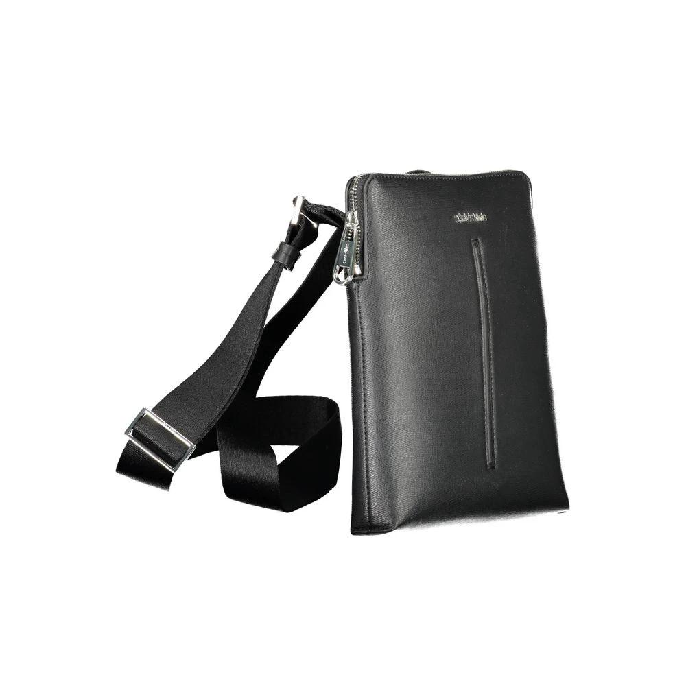 Calvin Klein Black Polyurethane Men Shoulder Bag Calvin Klein