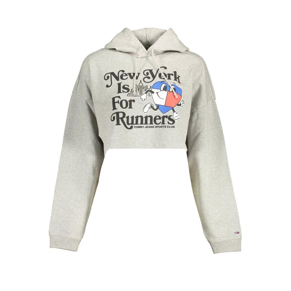 Tommy Hilfiger Grigio Cotton Women Sweatshirt Tommy Hilfiger