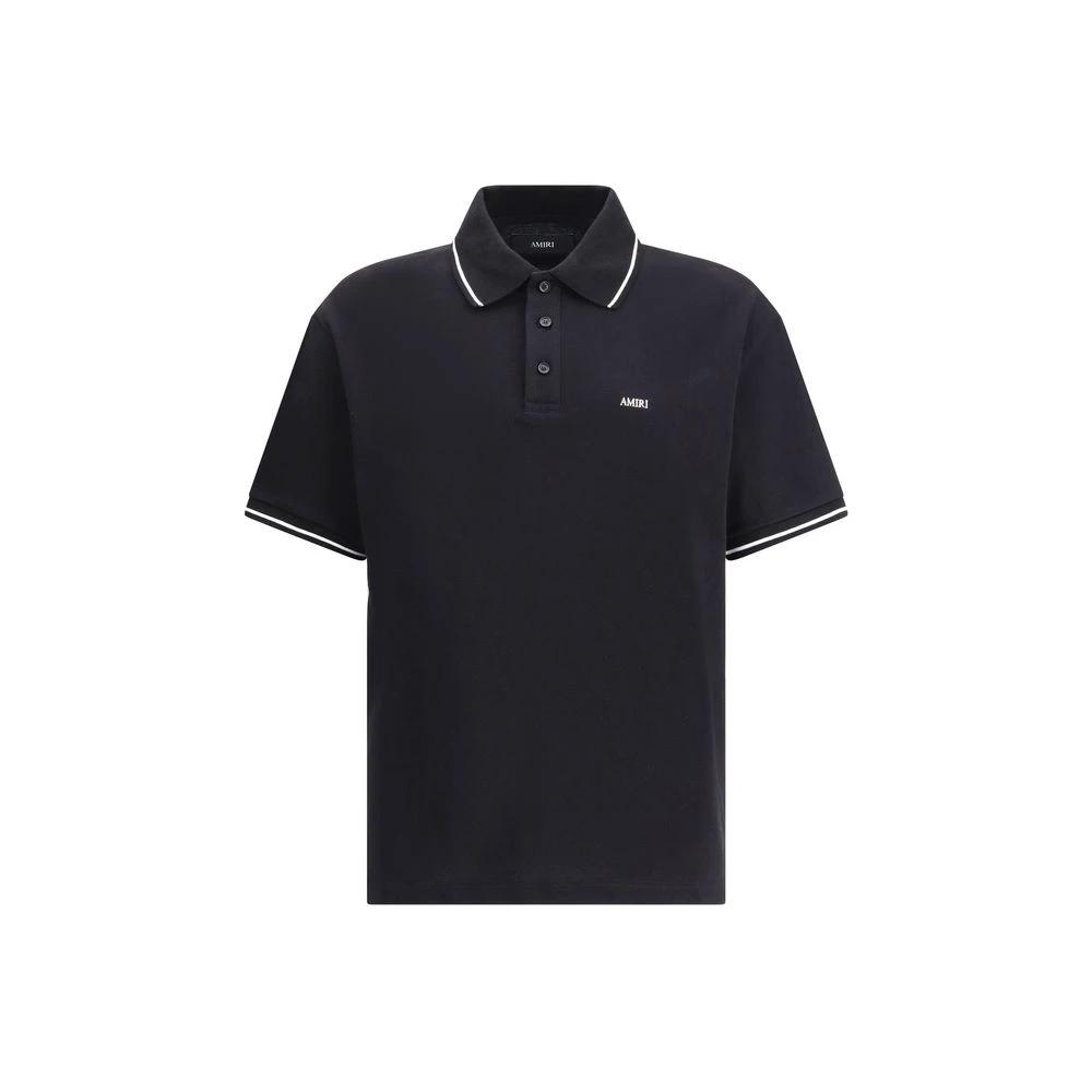 Amiri Black Cotton Polo T-Shirt by Amiri