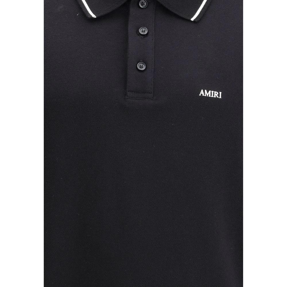 Amiri Black Cotton Polo T-Shirt by Amiri