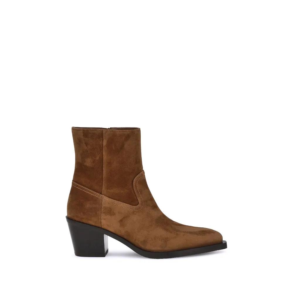 Bottines Stuart Weitzman Bos Taurus en cuir de veau marron